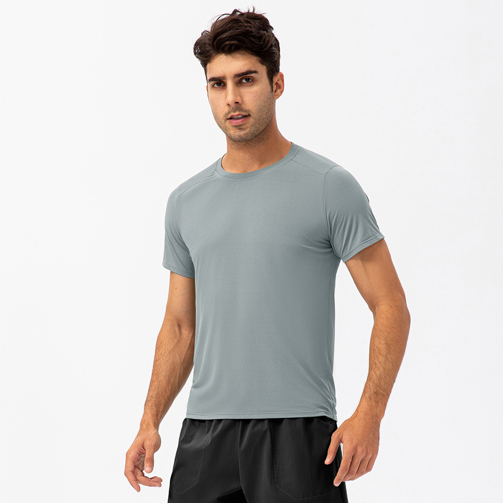 Men's Loose-Fit Running Quick-Dry T-Shirt with Round Neck for Spring and Summer